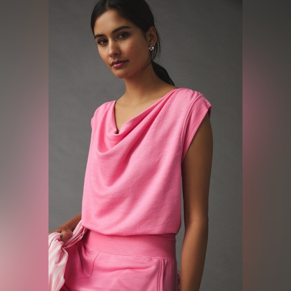 Anthropologie Daily Practice Gypsum Slouchy Cowl Neck Sleeveless Top Size XS - Picture 1 of 10